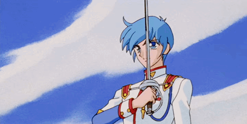 Miki Kaoru holding a sword