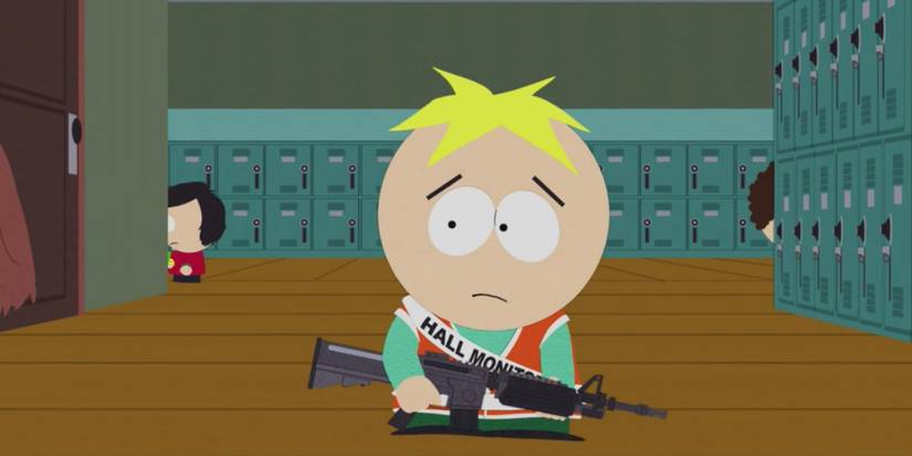 Butter monitors the school hall as hall monitor in South Park