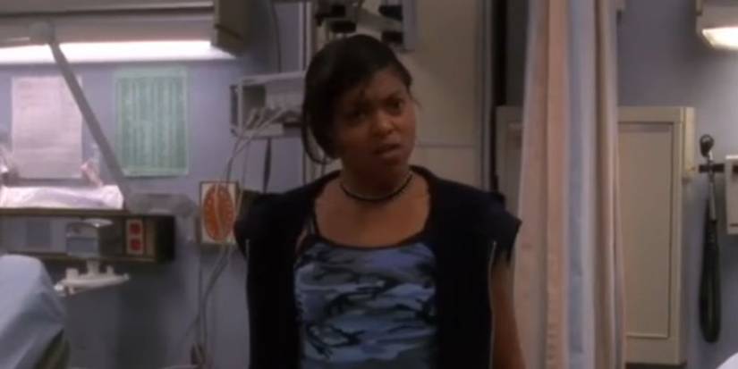 A young Taraji P. Henson looking angry. 