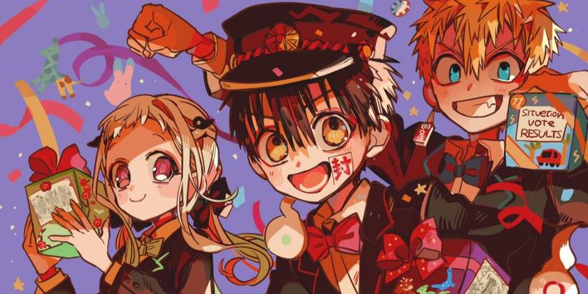 Promotion art of the Toilet-Bound Hanako cast celebrating its anniversary