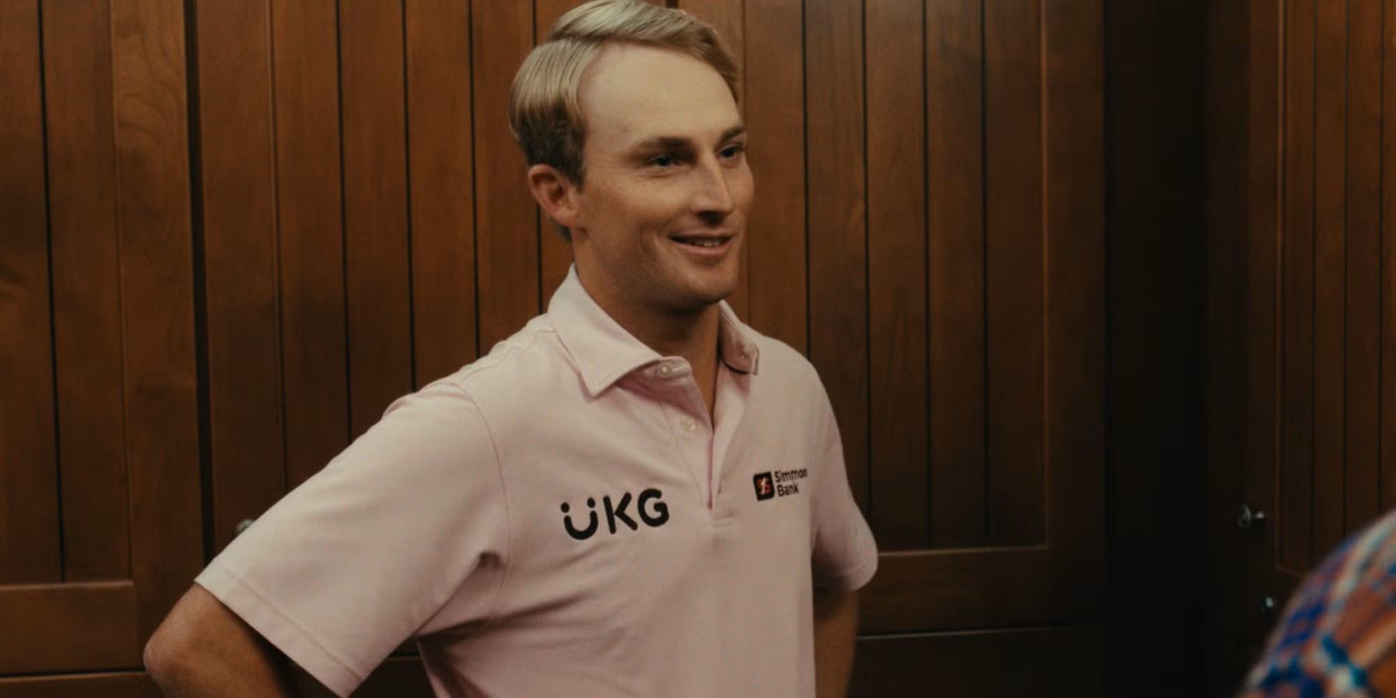 Will Zalatoris with his hands on his waist in Happy Gilmore 2