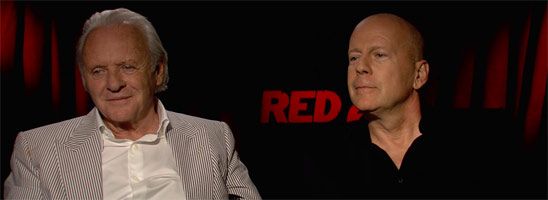 Bruce Willis and Anthony Hopkins Talk RED 2, They Collect, and MONKEYS