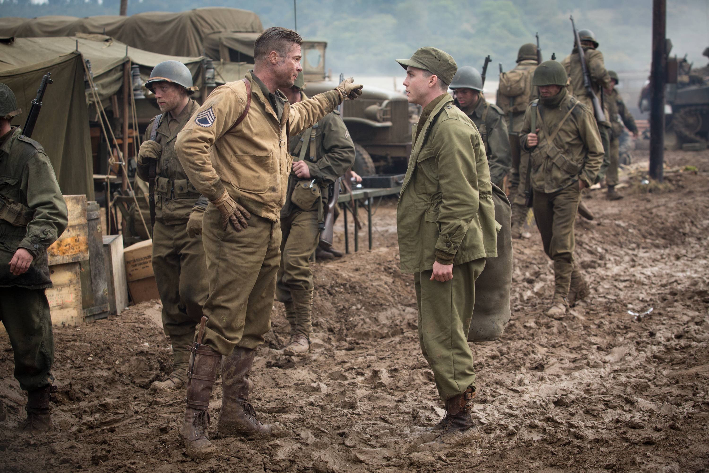 New Fury Images Featuring Brad Pitt Shia Labeouf And Logan Lerman