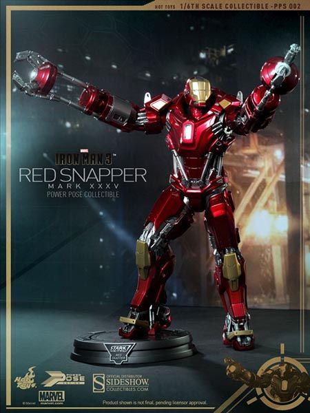 Hot Toys Movie Masterpiece MMS PPS002 Iron Man 3 Mk-xxxv Mark 35 Red SN for sale online