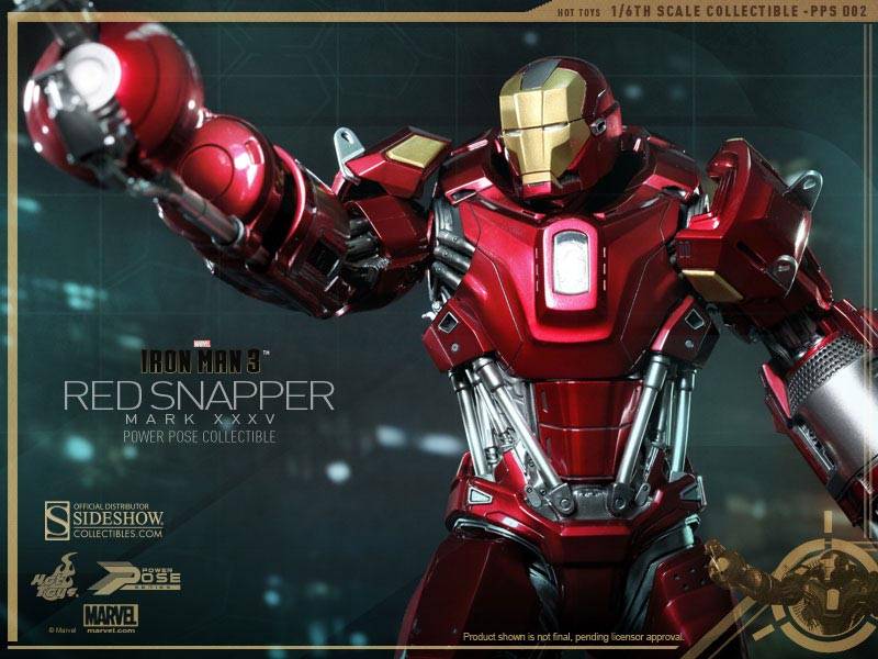 Iron Man 3 Hot Toys Figures Iron Man Mark 35 Red Snapper Armor And War Machine Mark 2