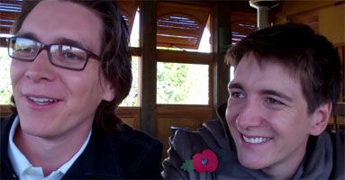 James and Oliver Phelps HARRY POTTER The Wizarding World of Harry Potter interview slice