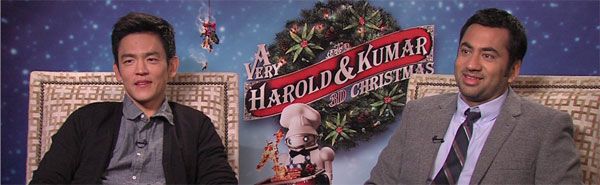 Kal Penn and John Cho A VERY HAROLD & KUMAR 3D CHRISTMAS interview slice