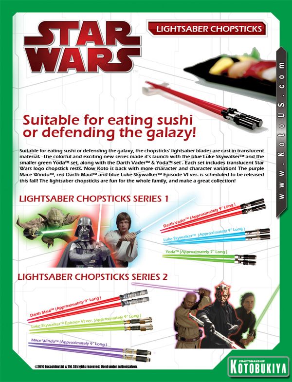 STAR WARS Lightsaber Chopsticks. I'm Not Joking