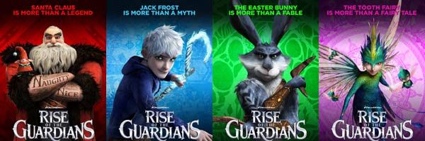 RISE OF THE GUARDIANS Character Posters and Clip