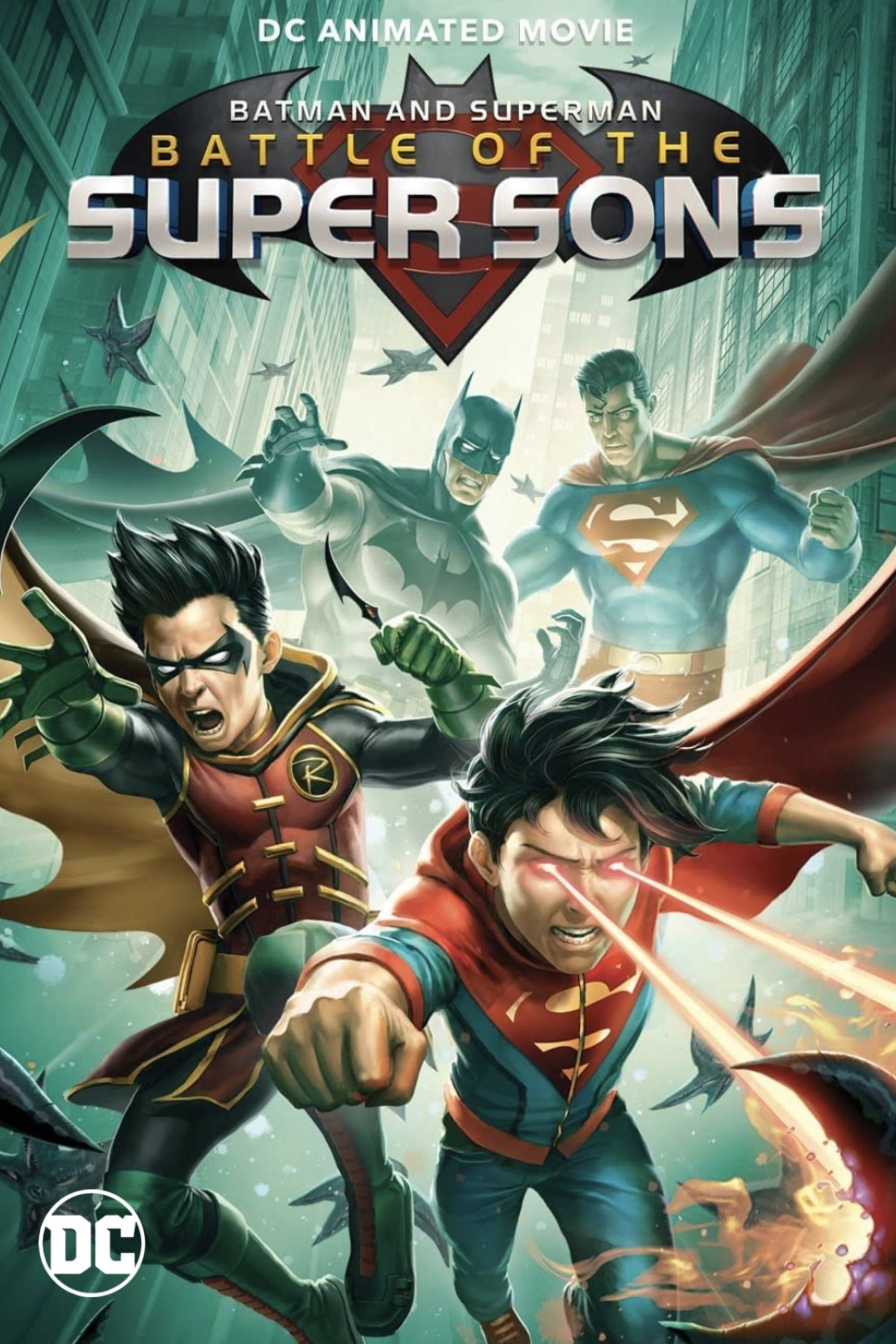 Batman And Superman_ Battle Of The Super Sons (2022) - Poster - Superman, Batman &amp; Robin