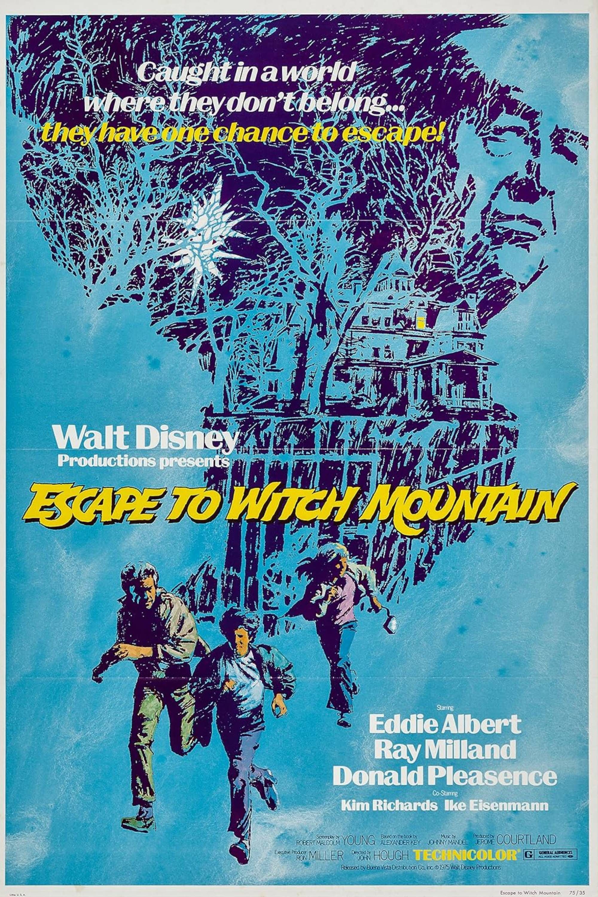 Escape to Witch Mountain (1975) - Poster - Eddie Albert & Ray MMilland & Donald Pleasence