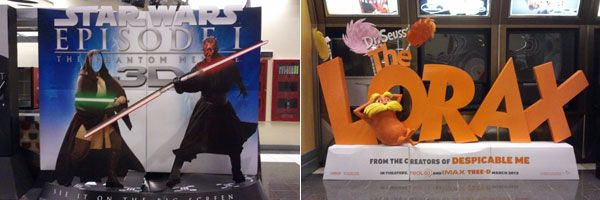 Theater Standees STAR WARS EPISODE 1 3D, THE LORAX slice